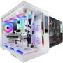 Mars Gaming MC-MIRAGE Caja Gaming Semitorre Blanca con Pantalla LCD IPS de 7,2 pulg. con Cristal Templado Panorámico